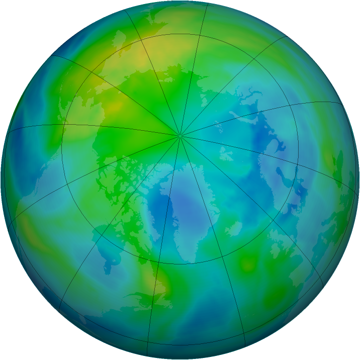 Arctic ozone map for 17 October 2006
